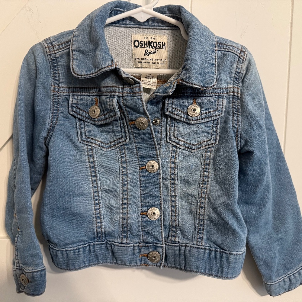 Oshkosh B'Gosh Girls 3T Denim Jacket Soft EUC